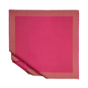 Fuchsia Reversible Silk Scarf - Thumbnail