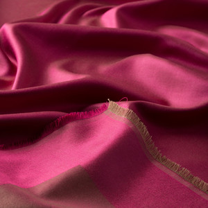 Fuchsia Reversible Silk Scarf - Thumbnail