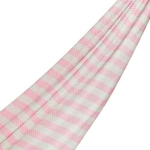 Fuchsia Striped Linen Cotton Scarf