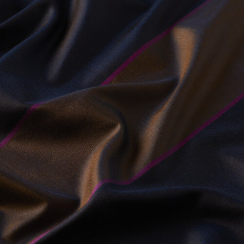 Fuchsia Striped Silk Scarf