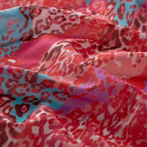 Fuchsia Tropical Abstract Pattern Cotton Scarf