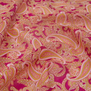 Fucshia Mezopotamya Model 01 Print Tencel Scarf - Thumbnail