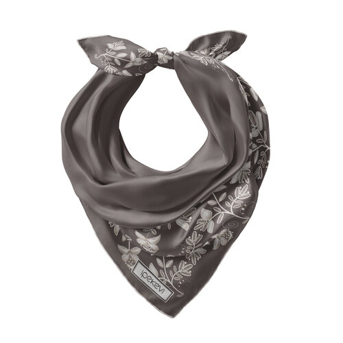 Füme Bindallı Saten İpek Mendil 