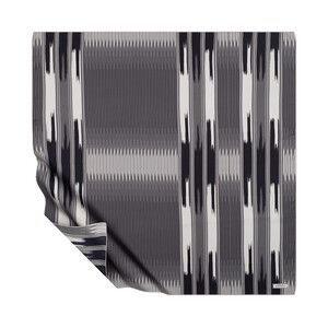 Füme Siyah Karadeniz Keşanı Tivil İpek Eşarp - Thumbnail