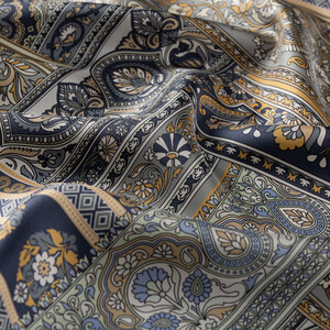 ipekevi - Füme Topkapı Tivil İpek Eşarp (1)