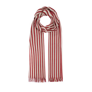 ipekevi - Fuschia Striped Silk Scarf Shawl (1)