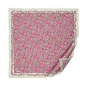 ipekevi - Fuşya Mezopotamya Model 02 Desenli Tensel Eşarp