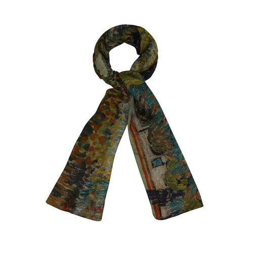 Garden at Arles Satin Silk Scarf