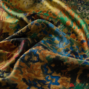 Garden at Arles Twill Silk Scarf - Thumbnail