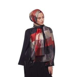 Parsel Desenli İpek Şal Model 01 - Thumbnail