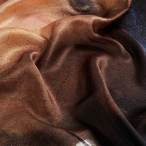 Girl with a Pearl Earring Satin Silk Scarf - Thumbnail