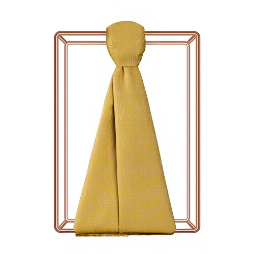 Gold İE Monogram Pamuk İpek Şal