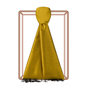 ipekevi - Gold Black Reversible Silk Scarf