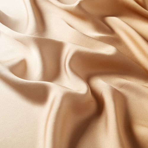 Gold Cream Gradient Satin Silk Scarf