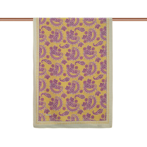ipekevi - Gold Fuchsia Mezopotamya Model 04 Print Tencel Scarf (1)