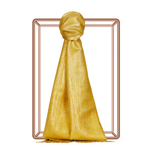 Gold Glory Silvery Silk Scarf - Thumbnail