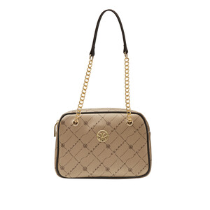 ipekevi - Gold Monogram Chain Detailed Shoulder Bag (1)