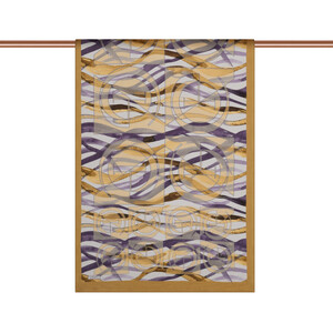 ipekevi - Gold Mor Mono Dalga Desenli Tensel Şal (1)