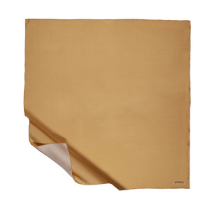 Gold Plain Silk Twill Scarf - Thumbnail