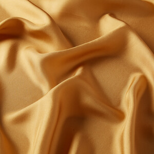 Gold Plain Silk Twill Scarf - Thumbnail