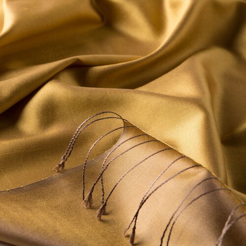 Gold Reversible Silk Neck Scarf