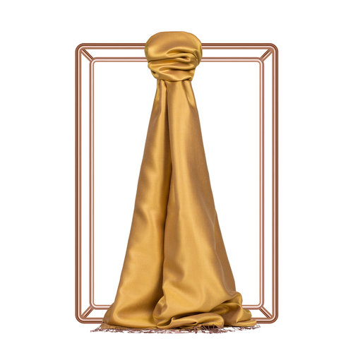Gold Reversible Silk Scarf