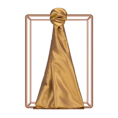 Gold Shantung Silk Scarf