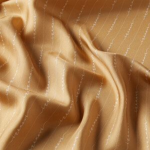 Gold Signature Silk Twill Scarf - Thumbnail