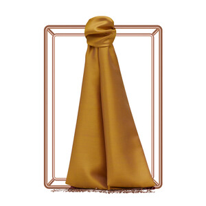 Gold Sugar Pink Reversible Silk Scarf - Thumbnail