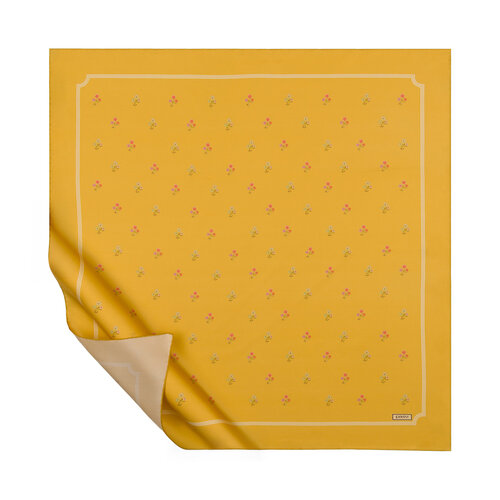 Gold Vintage Wall Twill Silk Scarf