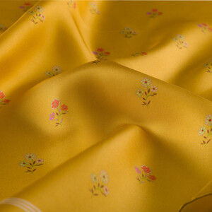 Gold Vintage Wall Twill Silk Scarf - Thumbnail