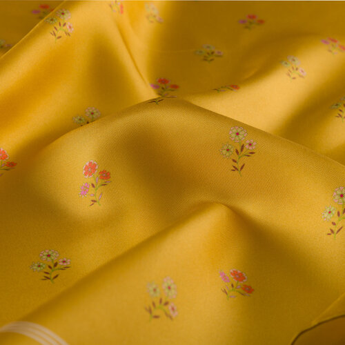 Gold Vintage Wall Twill Silk Scarf