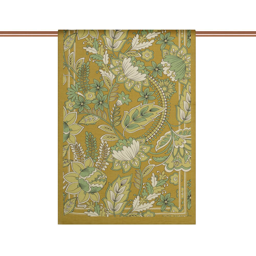 Gold Yellow Royal Ivy Pattern Tencel Scarf