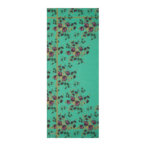 Grass Green Spring Frame Print Tencel Scarf - Thumbnail