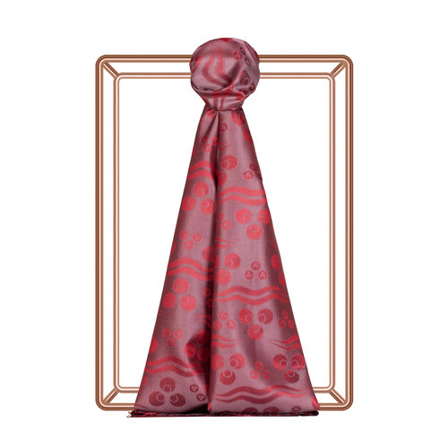 Gray Cintemani Jacquard Silk Scarf