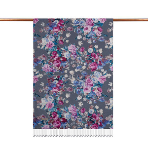 ipekevi - Gray Garden Spirit Print Silk Scarf (1)