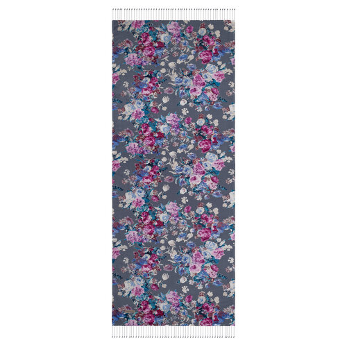Gray Garden Spirit Print Silk Scarf