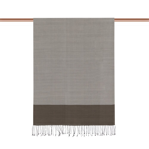 Gray Reversible Silk Scarf