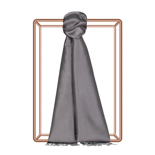 Gray Reversible Silk Scarf