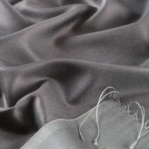 ipekevi - Gray Reversible Silk Scarf (1)