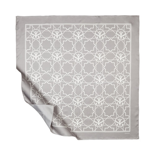 Gray Seljuk Monogram Silk Twill Scarf