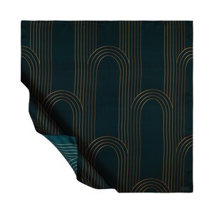 Green Aqueduct Print Silk Twill Scarf - Thumbnail