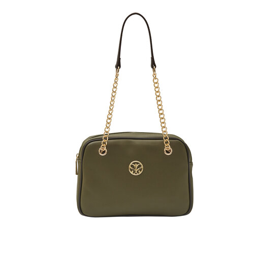 Green Chain Detailed Shoulder Bag