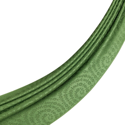 Green Golden Horn Pattern Silk Scarf Shaw