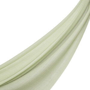 Green Herringbone Patterned Wool Silk Shawl - Thumbnail
