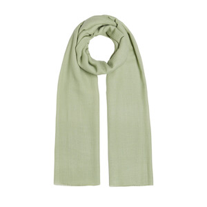 ipekevi - Green Herringbone Patterned Wool Silk Shawl (1)