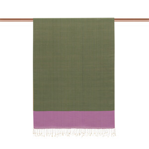 Green Lilac Reversible Silk Scarf - Thumbnail