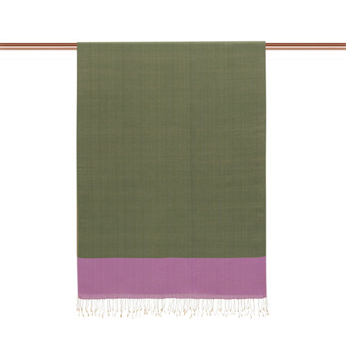 Green Lilac Reversible Silk Scarf