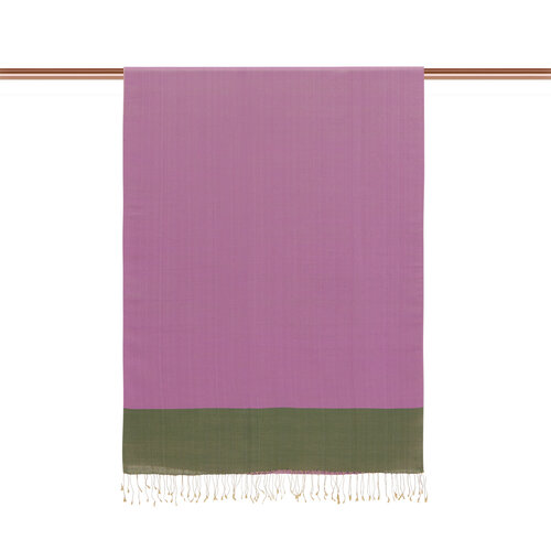 Green Lilac Reversible Silk Scarf