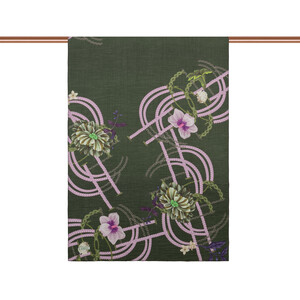 ipekevi - Green Mystic Garden Print Tencel Scarf (1)
